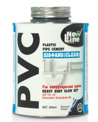 ΚΟΛΛΑ ΥΔΡΑΥΛΙΚΩΝ PVC ΓΚΡΙ 500ML NEW LINE 99014