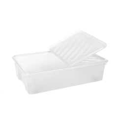 ΚΟΥΤΙ ΑΠΟΘΗΚΕΥΣΗΣ NAK BOX 55L ΛΕΥΚΟ ΜΕ ΡΟΔΑΚΙΑ 70x46x20cm HOMEPLAST