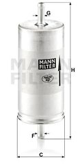 Φίλτρο καυσίμου MANN-FILTER WK413