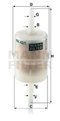 Φίλτρο καυσίμου MANN-FILTER WK421