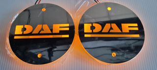 Σετ Διακοσμητικό Έμβλημα LED DF Ø100mm - 24V - Πορτοκαλί - 2 τμχ