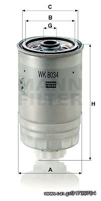 Φίλτρο καυσίμου MANN-FILTER WK8034