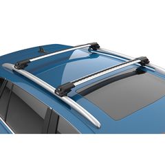 Μπάρες οροφής αλουμινίου με άκρα και κλειδαριά Turtle Air1 ασημί για Volkswagen Touran
