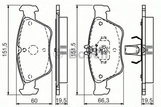 ΤΑΚΑΚΙΑ ΕΜ. MERCEDES C-CLASS S202,W202, CLK C208, E-CLASS S210,W210-SLK R170  (BOSCH) WVA 21664-21795