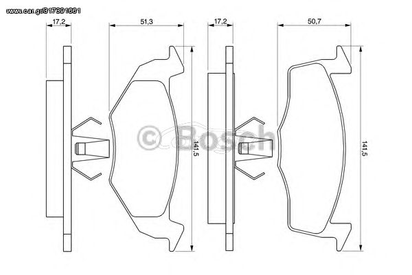 ΤΑΚΑΚΙΑ ΕΜ. SEAT AROSA/SKODA FABIA  (BOSCH) WVA 21866