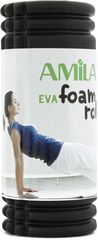 Amila Κυλινδρος Foam Roller Eva 14X33Cm Black-Lime (96822)