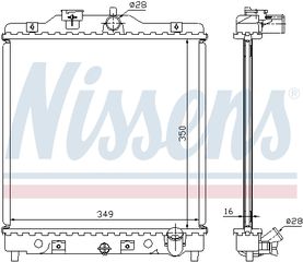 Ψυγείο, ψύξη κινητήρα NISSENS 63309A