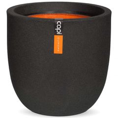 Capi Γλάστρα Οβάλ Urban Smooth Μαύρη 35 x 34 εκ. KBL932