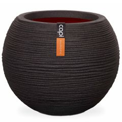 Capi Βάζο Nature Rib Σφαιρικό Μαύρο 40 x 32 εκ. KBLR270