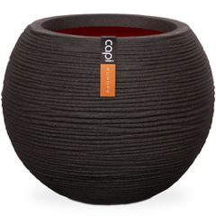 Capi Βάζο Nature Rib Σφαιρικό Μαύρο 62 x 48 εκ. KBLR271