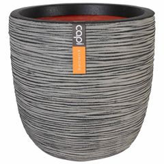 Capi Γλάστρα Οβάλ Nature Rib Ανθρακί 43 x 41 εκ. KOFZ933