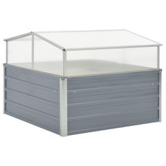 vidaXL Θερμοκήπιο Γκρι 100 x 100 x 85 εκ. από Γαλβανισμένο Χάλυβα