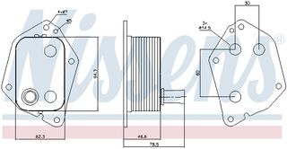 Ψυγείο λαδιού, λάδι κινητήρα NISSENS 90721