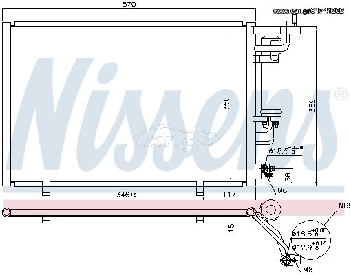 Συμπυκνωτής, σύστ. κλιματισμού NISSENS 940500