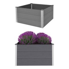 vidaXL Ζαρντινιέρα Υπερυψωμένη Γκρι 100 x 100 x 54 εκ. από WPC