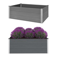 vidaXL Ζαρντινιέρα Υπερυψωμένη Γκρι 150 x 100 x 54 εκ. από WPC