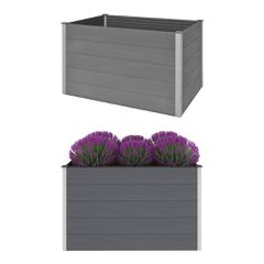 vidaXL Ζαρντινιέρα Υπερυψωμένη Γκρι 150 x 100 x 91 εκ. από WPC