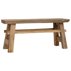 vidaXL Παγκάκι 100x28x43 εκ. από Μείγμα Ανακυκλωμένων Ξύλων/Μασίφ teak