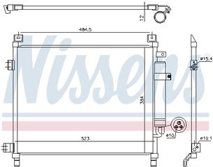 Συμπυκνωτής, σύστ. κλιματισμού NISSENS 940788