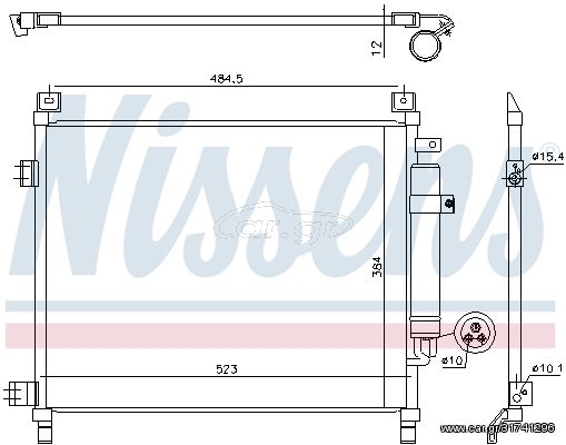 Συμπυκνωτής, σύστ. κλιματισμού NISSENS 940788