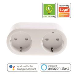 Έξυπνος διπλός αντάπτορας σούκο 16A Smart Home με Wifi με μετρητή ενέργειας 147-77914