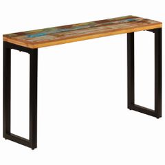 vidaXL Τραπέζι Κονσόλα 120x35x76 εκ. Μασίφ Ανακυκλωμένο Ξύλο/Ατσάλι
