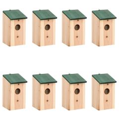 vidaXL Φωλιές Πουλιών Ξύλινες 8 τεμ. 12 x 12 x 22 εκ.