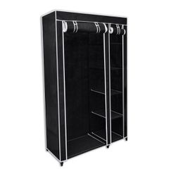 vidaXL Ντουλάπα Αναδιπλούμενη Μαύρη 110 x 45 x 175 εκ.