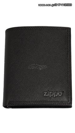 Zippo Black Saffiano Tri-Fold Wallet 2007073