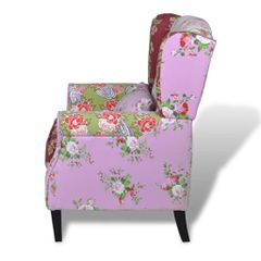 vidaXL Μπερζέρα με Σχέδιο Patchwork Υφασμάτινη-thumb-3