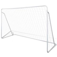 vidaXL Σετ Τέρμα Ποδοσφαίρου με Δίχτυ 240 x 90 x 150 εκ. από Ατσάλι