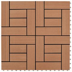 Πλακάκια Deck 11 τεμ. Καφέ 30 x 30 εκ. / 1 τ.μ. WPC