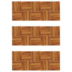 Πλακάκια Deck Κάθετο Σχέδιο Σετ 30 τεμ. 30 x 30 εκ. από Ξύλο Ακακίας
