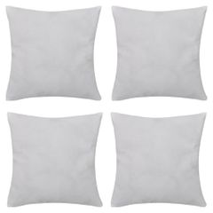 Καλύμματα Μαξιλαριών 4 τεμ. Λευκά 50 x 50 εκ. Βαμβακερά
