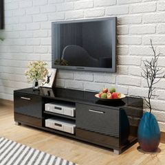 vidaXL Έπιπλο Τηλεόρασης Γυαλιστερό Μαύρο 120 x 40,5 x 35 εκ.