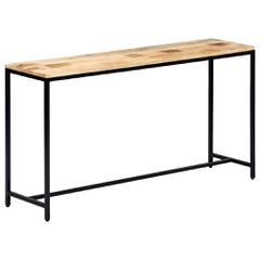 vidaXL Τραπέζι Κονσόλα 140x35x76 εκ. από Μασίφ Ακατέργαστο Ξύλο Μάνγκο