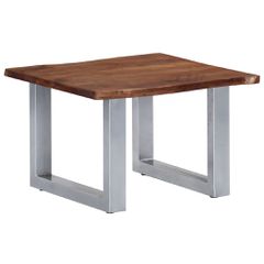 vidaXL Τραπεζάκι Σαλονιού Live Edge 60x60x40 εκ. Μασίφ Ξύλο Ακακίας