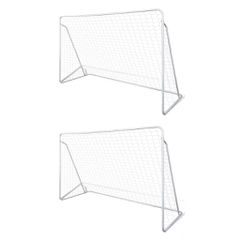 vidaXL Τέρματα Ποδοσφαίρου 2 τεμ. 240 x 90 x 150 εκ. Ατσάλινα