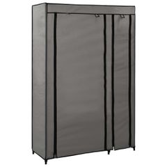 vidaXL Ντουλάπα Αναδιπλούμενη Γκρι 110 x 45 x 175 εκ. Υφασμάτινη
