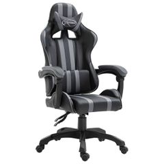 vidaXL Καρέκλα Gaming Γκρι από Συνθετικό Δέρμα