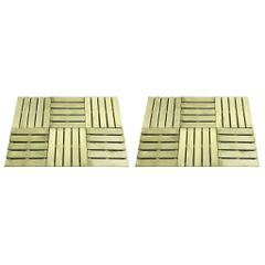vidaXL Πλακάκια Deck 12 τεμ. Πράσινα 50 x 50 εκ. Ξύλινα