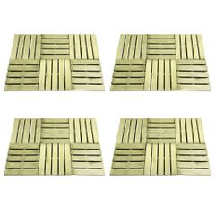 vidaXL Πλακάκια Deck 24 τεμ. Πράσινα 50 x 50 εκ. Ξύλινα