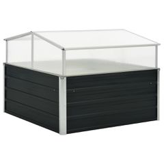 vidaXL Θερμοκήπιο Σπορείο Ανθρακί 100x100x77 εκ. Γαλβανισμένος Χάλυβας