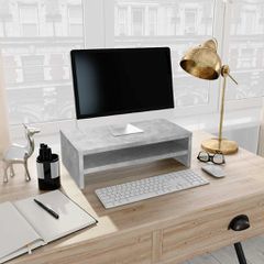 vidaXL Βάση Οθόνης Γκρι του Σκυροδέματος 42x24x13 εκ. από Επεξ. Ξύλο