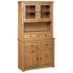 vidaXL Μπουφές 93 x 40,5 x 180 εκ. από Μασίφ Ξύλο Πεύκου Σειρά Panama