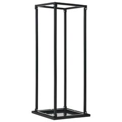 vidaXL Ράφι Καυσόξυλων με Βάση Μαύρο 37 x 37 x 113 εκ. Ατσάλινο