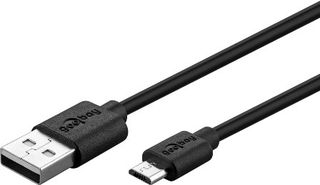 Goobay καλώδιο 1μ., USB 2.0 (Α) σε micro-USB (B) Φόρτισης + Συγχρονισμού, μαύρο, για Smartphones και Tablets