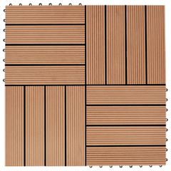 vidaXL Πλακάκια Deck 22 τεμ. Χρώμα Teak 30 x 30 εκ. 2 μ² από WPC