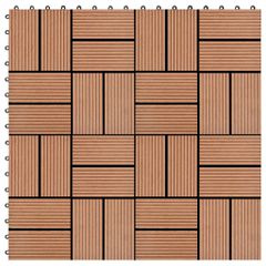 vidaXL Πλακάκια Deck 22 τεμ. Καφέ 30 x 30 εκ. 2 μ² από WPC