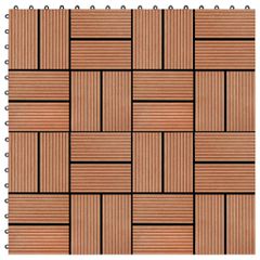 vidaXL Πλακάκια Deck 22 τεμ. Χρώμα Teak 30 x 30 εκ. 2 μ² από WPC